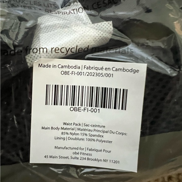 Obé green waist bag/ belt bag NEW - Picture 4 of 4